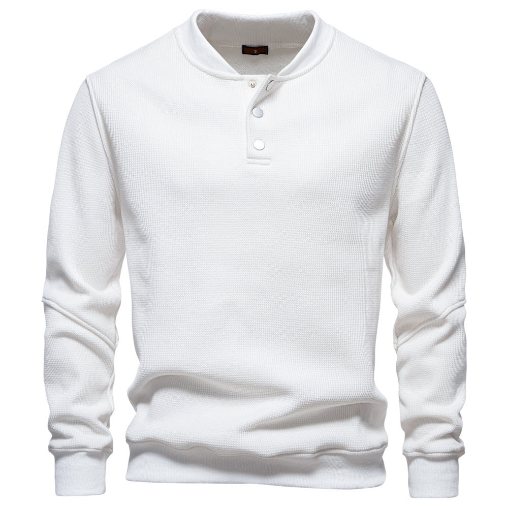 Waffle Henley Sweatshirt