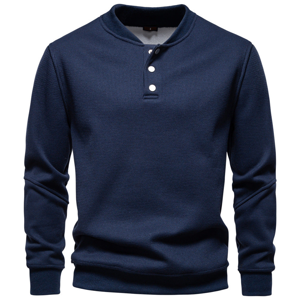 Waffle Henley Sweatshirt