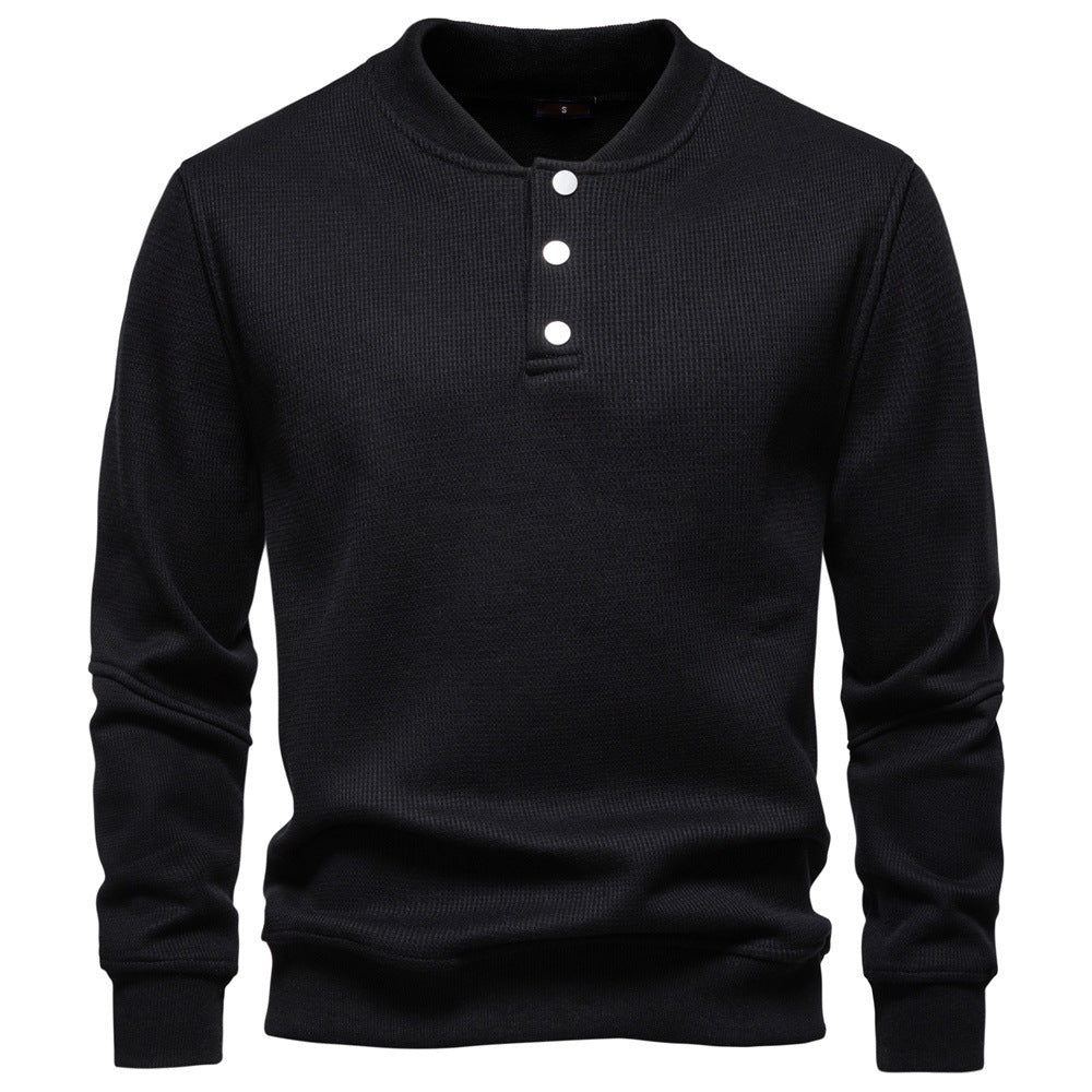 Waffle Henley Sweatshirt