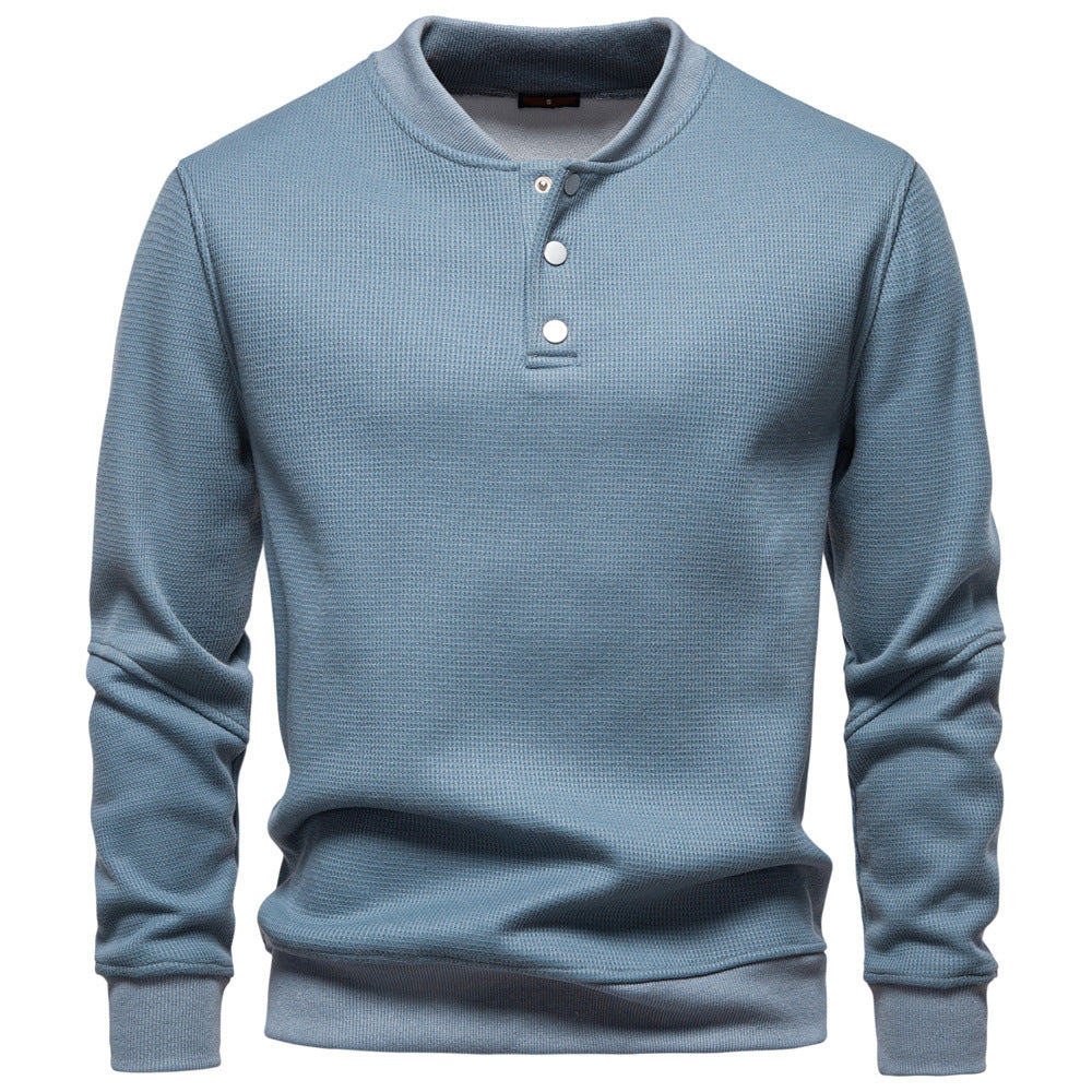 Waffle Henley Sweatshirt