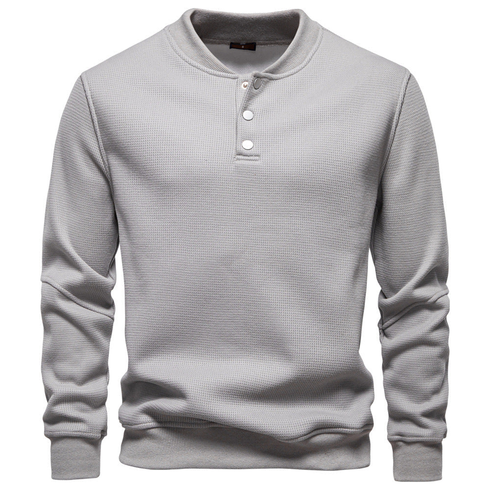 Waffle Henley Sweatshirt