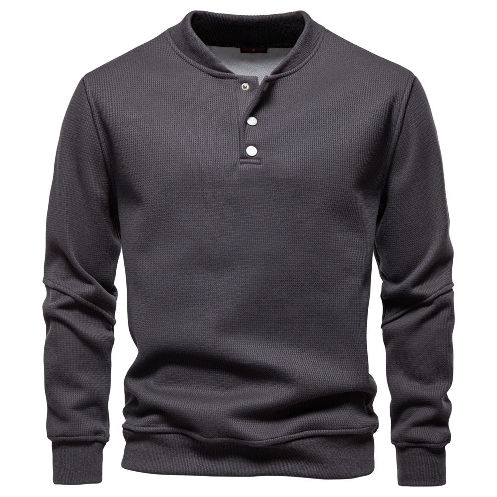 Waffle Henley Sweatshirt