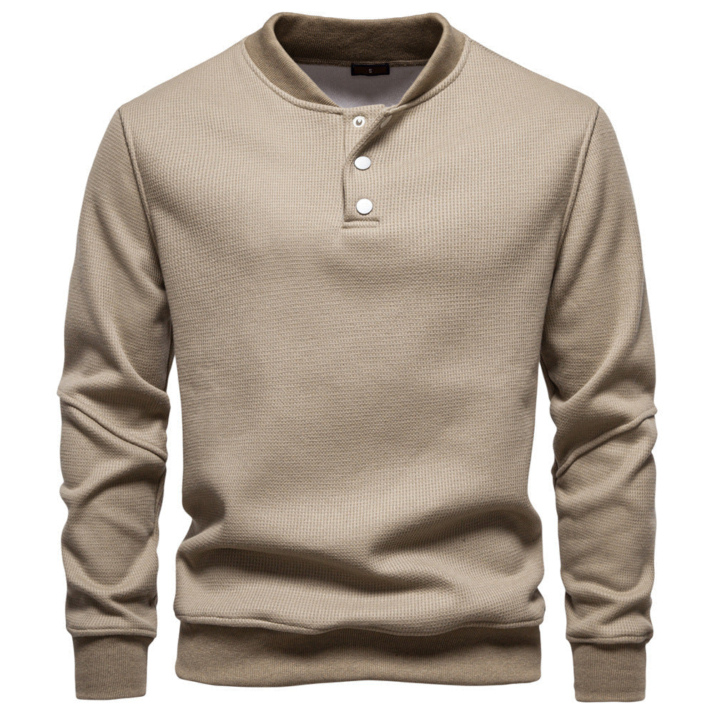 Waffle Henley Sweatshirt