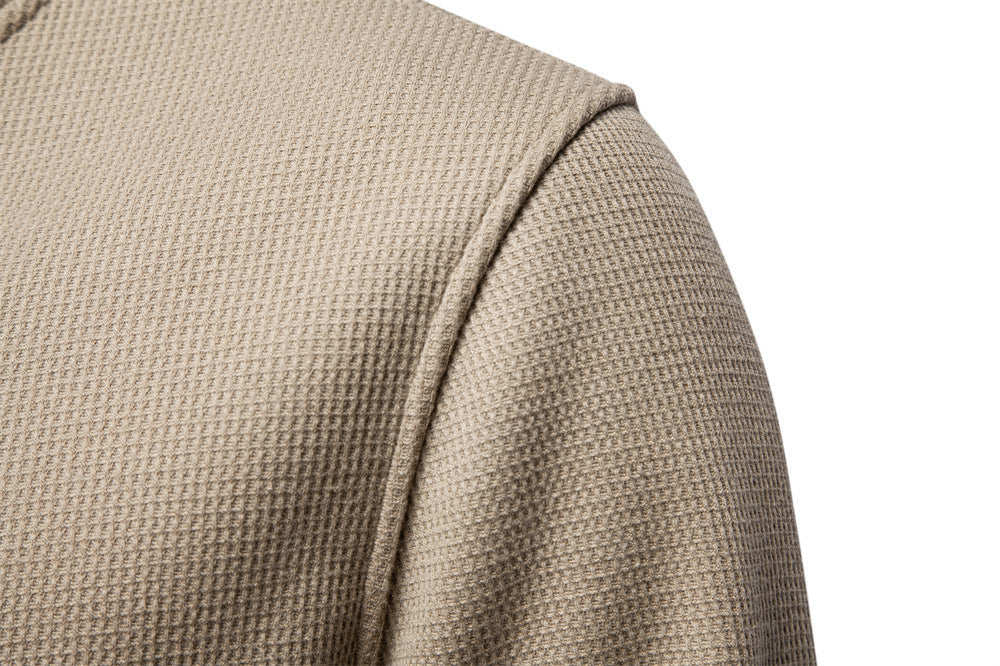 Waffle Henley Sweatshirt