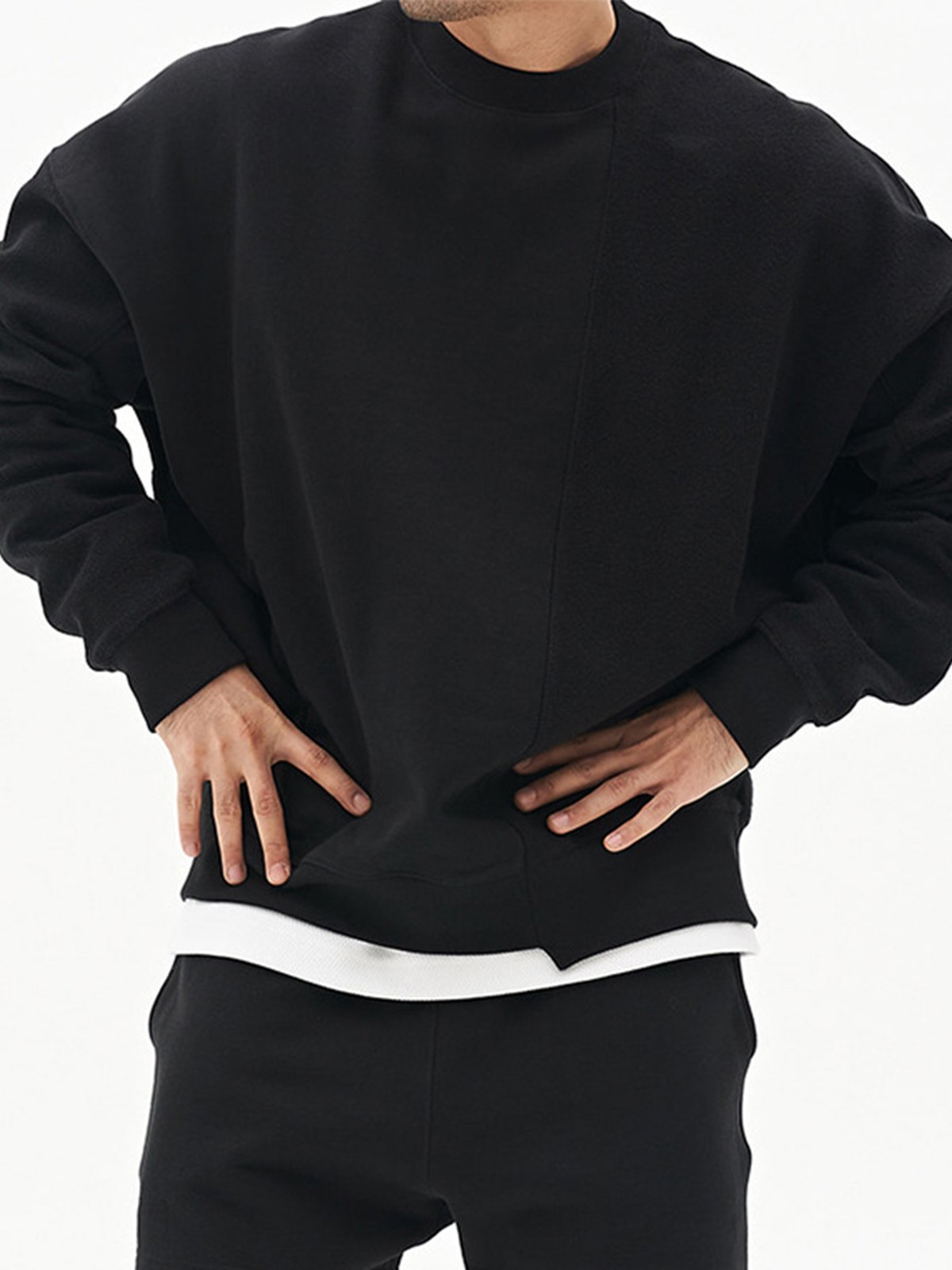 Patchwork Crew Sweatshirt