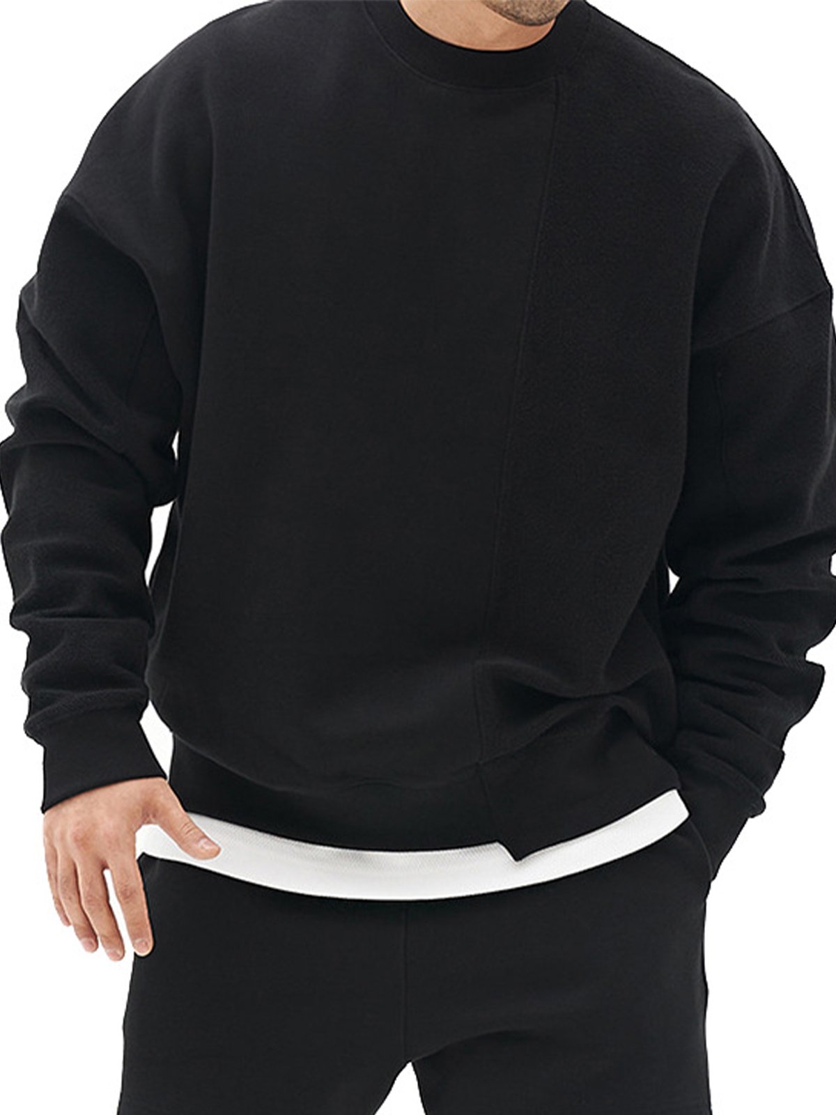 Patchwork Crew Sweatshirt